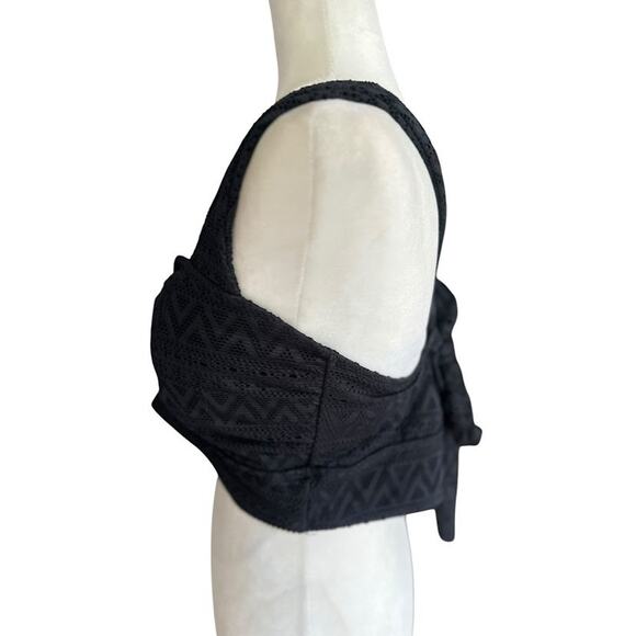 Torrid Bikini Top Womens 2 2X Swimsuit Swim Beach Resort Cruise Black Padded - Picture 2 of 10